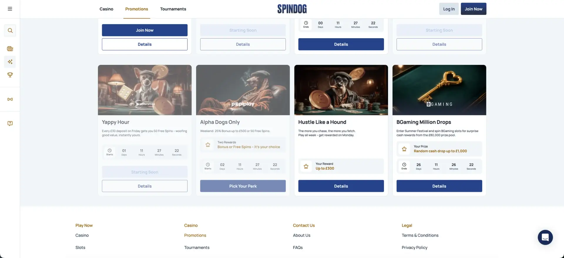 The Dog House loyalty rewards at SpinDog casino